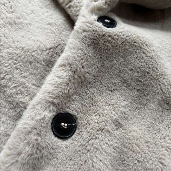 nwt zara grey faux fur coat xs - Picture 5 of 14